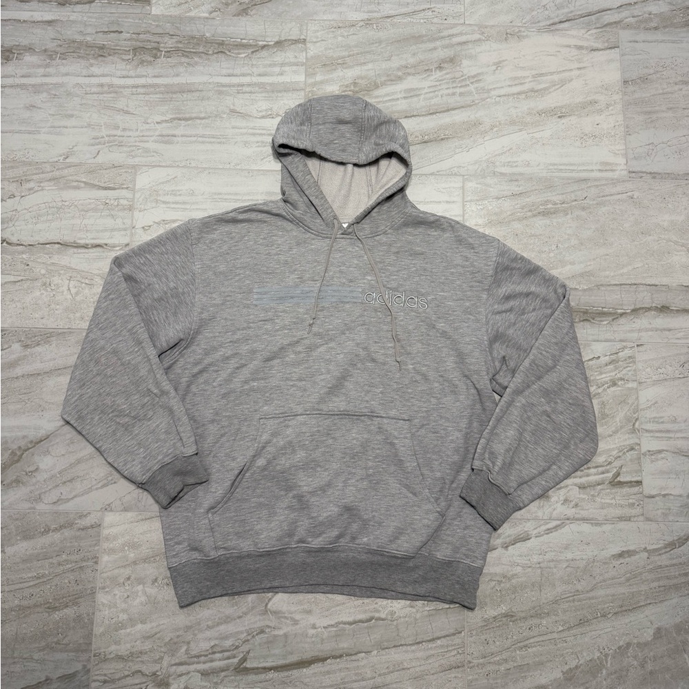 Adidas Gray Pullover Hoodie - Men's Casual Sweatshirt